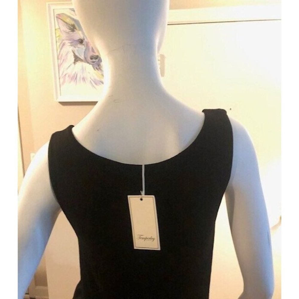 NWT $1K TEMPERLEY LONDON BLACK STRETCH CREPE MAXI DRAPED DRESS GOWN SZ US 4 UK 8 - Picture 5 of 9